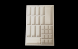  padded insert covered in luxurious grey velvet 